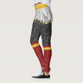 ドレープスカートの錯視ポップ・アートのファッションレギンス レギンス (左)