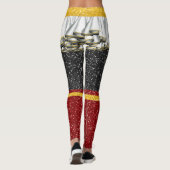 ドレープスカートの錯視ポップ・アートのファッションレギンス レギンス (裏面)