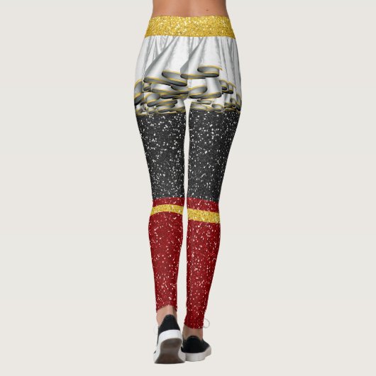 ドレープスカートの錯視ポップ・アートのファッションレギンス レギンス (裏面)