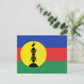 ドレープヌーヴェル – カレドニー – ニューカレドニア国旗 ポストカード (スタンド正面)