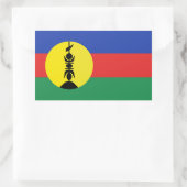 ドレープヌーヴェル – カレドニー – ニューカレドニア国旗 長方形シール (バッグ)