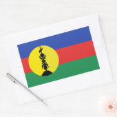 ドレープヌーヴェル – カレドニー – ニューカレドニア国旗 長方形シール (封筒)