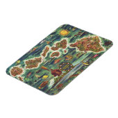 ドレ1950ハワイの地図ジョセフ油絵を描 マグネット (左側)