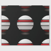 ドロイド赤と白アイコンの折り返し紙 ラッピングペーパー (フラット)