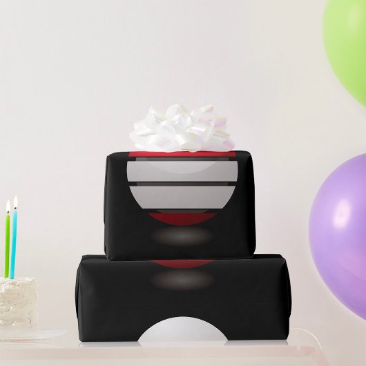 ドロイド赤と白アイコンの折り返し紙 ラッピングペーパー