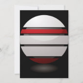 ドロイド赤と白アイコン招待状 招待状 (正面)