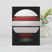 ドロイド赤と白アイコン招待状 招待状 (スタンド正面)