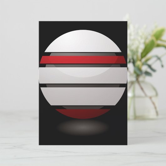 ドロイド赤と白アイコン招待状 招待状