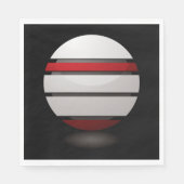 ドロイド赤と白アイコン紙ナプキンス スタンダードランチョンナプキン (正面)