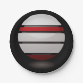 ドロイド赤と白アイコン紙プレート ペーパープレート (正面)