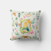 ドロキー恐竜ボーイズスクール孫ギフトカスタム クッション (正面)