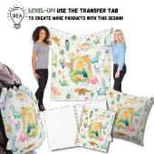 ドロキー恐竜ボーイズスクール孫ギフトカスタム クッション