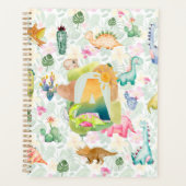 ドロキー恐竜ボーイズスクール孫ギフトカスタム プランナー手帳 (正面)