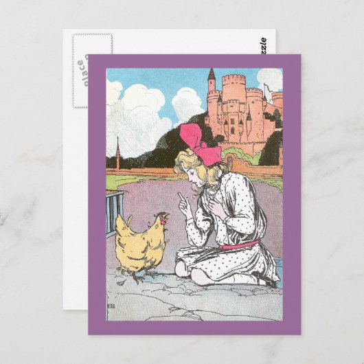 ドロシーが黄色い鶏を放つ ポストカード (正面/裏面)