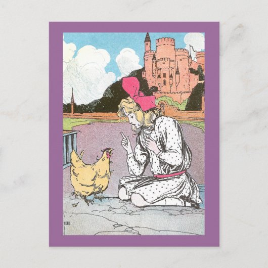 ドロシーが黄色い鶏を放つ ポストカード (正面)