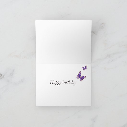 ドロシーのハッピーバースデーの蝶カード カード (内部)