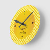 ドロシーの台所パーソナライズな数柱時計 ラウンド壁時計 (傾斜)