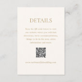 ドロシーアイボリーと金ゴールドエレガントな結婚式 エンクロージャーカード (正面)