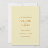 ドロシーバターイエローエレガントな結婚式 セーブザデート (正面)