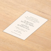 ドロシー自然ニュートラル優雅な結婚式 アクリル招待状 (レイダウン)