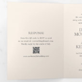 ドロシー自然ニュートラル優雅な結婚式 三つ折り招待状 (内部最初)