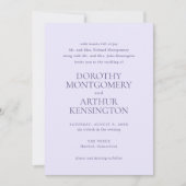 ドロシー薄紫エレガントウェディング 招待状 (正面)