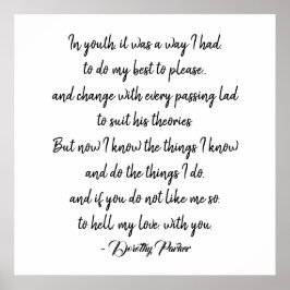 ドロシー・パーカーの引用ポスター ポスター