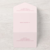 ドロシー・ピンク・エレガントな結婚式 オールインワン招待状 (外側)