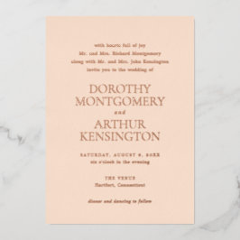 ドロシー・ピーチ・エレガントな結婚式 箔招待状