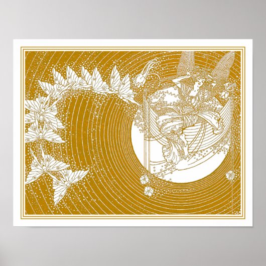 ドロシー・ラスロップ:夢のボートフェアリーイラストレーション ポスター (正面)