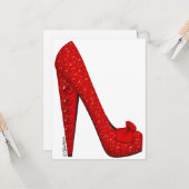 ドロシー ルビー ハイ ヒール グリーティング カード (正面/裏面インサイチュ)
