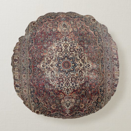 ドロッシュ·パーシア·ダスティ·ダルブルー·グレー·グリーン  ラウンドクッション (正面)