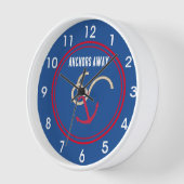 ドロップいかり壁時計天然木枠 壁時計 (傾斜)