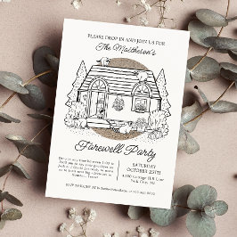 ドロップインおもしろいラクーンハウスフェアワパーティー 招待状