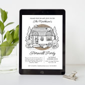 ドロップインおもしろいラクーンハウスフェアワパーティー 招待状