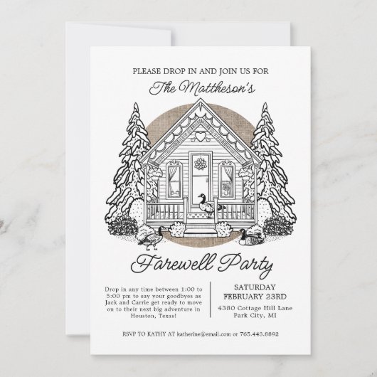 ドロップインウィンターゲースフェアウェルパーティー 招待状 (正面)