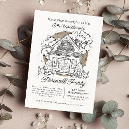 ドロップインキュートキツネハウスフェアウェルパーティー 招待状
