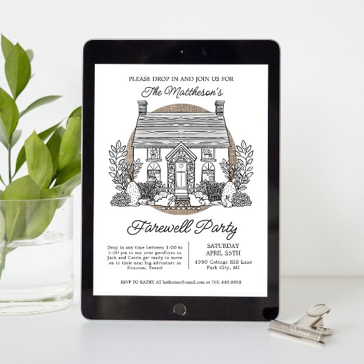 ドロップインキュートハウスフェアウェルパーティー 招待状