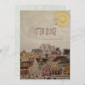 ドロップインコラージュ引っ越し祝いパーティー- 招待状 (正面/裏面)