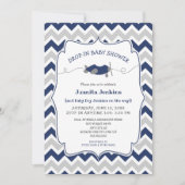 ドロップイン男の子のシャワー/オープンハウス招待状 招待状 (正面)