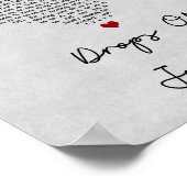 ドロップオブジュピターグレーハートソング歌詞プリント ポスター (角)