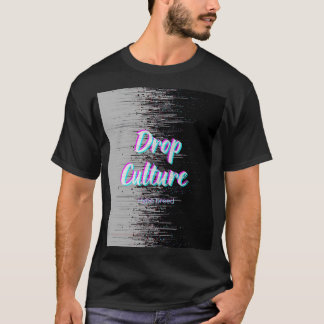 ドロップカルチャー ストリートウェア ユニセックス ブラックTシャツ Tシャツ