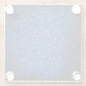 ドロップグランジ付きの青のテクスチャ ガラスコースター (裏面)