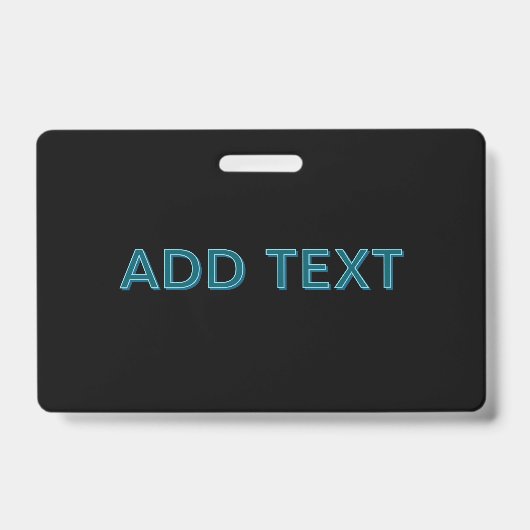 ドロップシャドウ付きの編集可能なアウトライン文字 バッジ (正面)