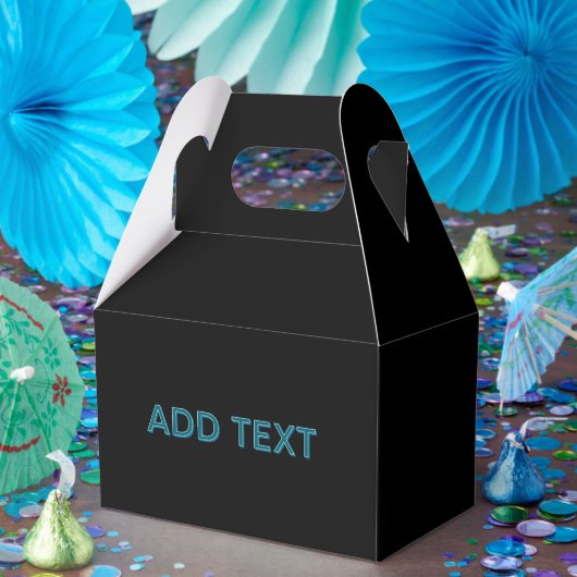 ドロップシャドウ付きの編集可能なアウトライン文字 フェイバーボックス (パーティー)