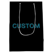 ドロップシャドウ付きの編集可能なアウトライン文字 ミディアムペーパーバッグ (裏面)