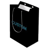 ドロップシャドウ付きの編集可能なアウトライン文字 ミディアムペーパーバッグ (裏面アングル)