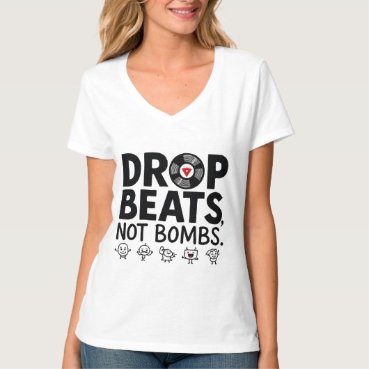 ドロップビート爆弾なし可愛いマスコット Tシャツ (正面)