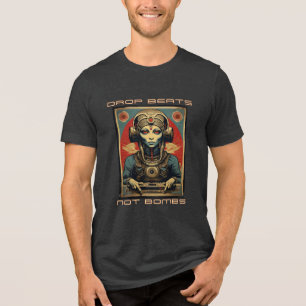 "ドロップビート非爆弾"エイリアンレトロエイリアンヒップホップ トライブレンドTシャツ