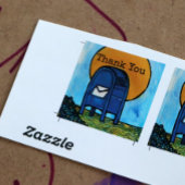 ドロップボックスメールイラストレーション スクエアシール